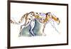 Cheetah, 2022, (mixed media on paper)-Mark Adlington-Framed Giclee Print