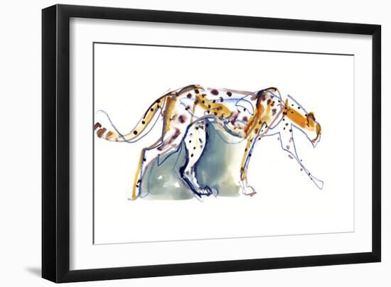 Cheetah, 2022, (mixed media on paper)-Mark Adlington-Framed Giclee Print