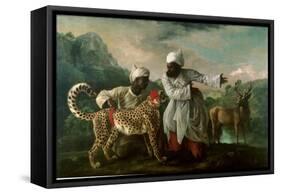 Cheetah and Stag with Two Indians, C.1765-George Stubbs-Framed Stretched Canvas