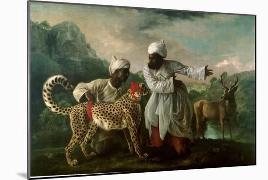 Cheetah and Stag with Two Indians, C.1765-George Stubbs-Mounted Giclee Print