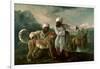 Cheetah and Stag with Two Indians, C.1765-George Stubbs-Framed Giclee Print