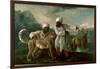 Cheetah and Stag with Two Indians, C.1765-George Stubbs-Framed Giclee Print