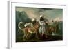 Cheetah and Stag with Two Indians, C.1765-George Stubbs-Framed Giclee Print