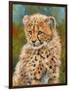 Cheetah Cub 3-David Stribbling-Framed Art Print