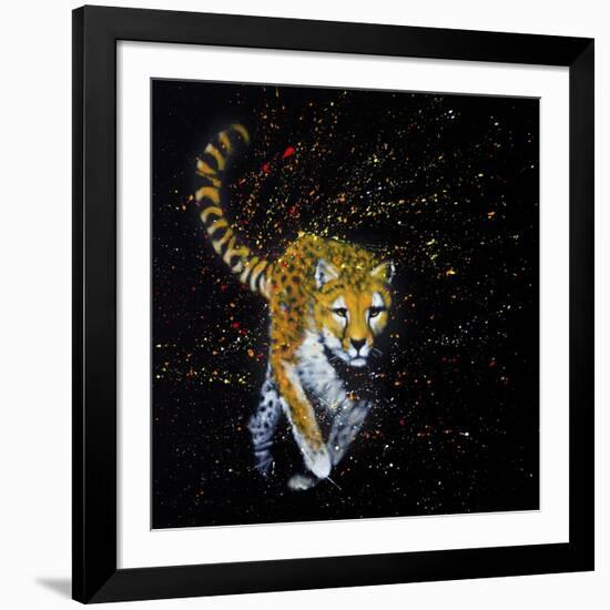 Cheetah Running-null-Framed Art Print