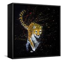 Cheetah Running-null-Framed Stretched Canvas