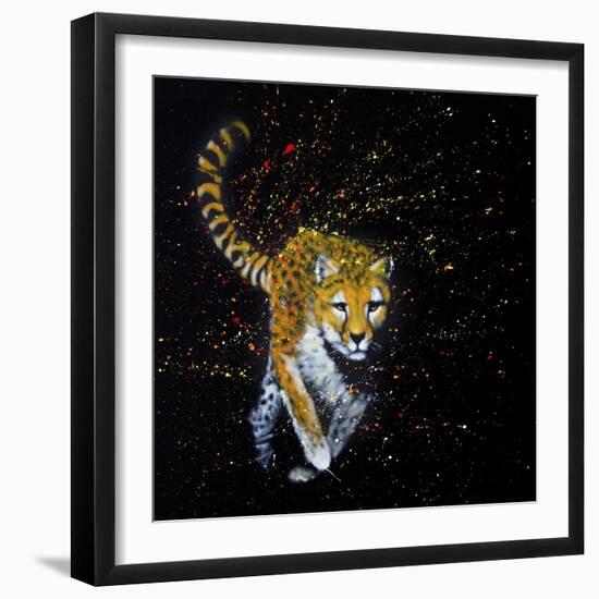 Cheetah Running-null-Framed Art Print