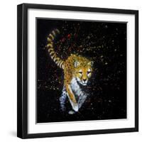 Cheetah Running-null-Framed Art Print