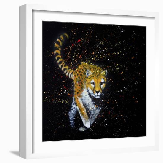 Cheetah Running-null-Framed Art Print