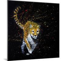 Cheetah Running-null-Mounted Art Print