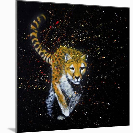 Cheetah Running-null-Mounted Art Print