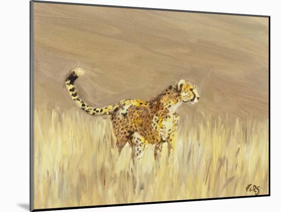 Cheetah study 1, 2015-Francesca Sanders-Mounted Giclee Print