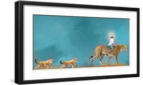 Cheetah Walk-Nancy Tillman-Framed Art Print