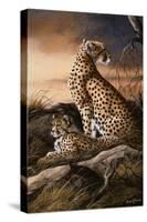 Cheetahs of Dusk-Trevor V. Swanson-Stretched Canvas