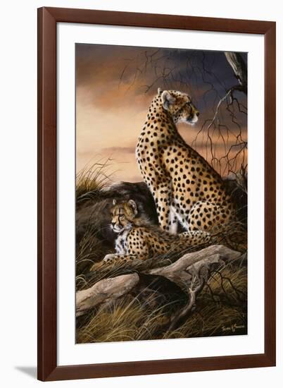 Cheetahs of Dusk-Trevor V. Swanson-Framed Giclee Print