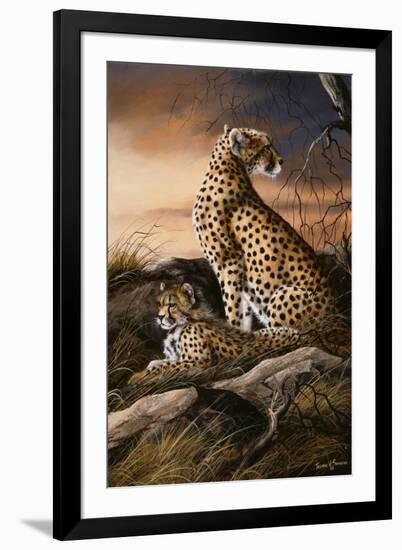 Cheetahs of Dusk-Trevor V. Swanson-Framed Giclee Print