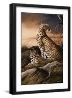 Cheetahs of Dusk-Trevor V. Swanson-Framed Premium Giclee Print