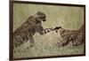 Cheetahs Playing on Savanna-Paul Souders-Framed Photographic Print