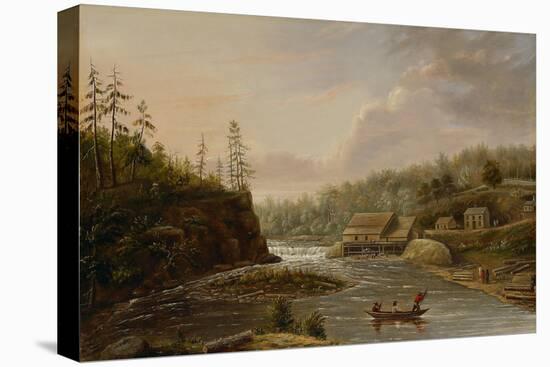 Cheever's Mill on the St. Croix River, 1847-Henry Lewis-Stretched Canvas