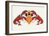 Chef and a Pair of Lobsters-Maxfield Parrish-Framed Art Print