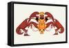 Chef and a Pair of Lobsters-Maxfield Parrish-Framed Stretched Canvas