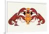 Chef and a Pair of Lobsters-Maxfield Parrish-Framed Art Print