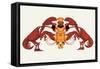 Chef and a Pair of Lobsters-Maxfield Parrish-Framed Stretched Canvas