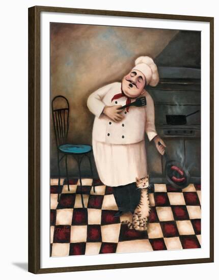 Chef and Cat-unknown Chiu-Framed Premium Giclee Print