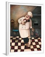 Chef and Cat-unknown Chiu-Framed Premium Giclee Print