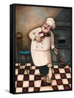 Chef and Cat-unknown Chiu-Framed Stretched Canvas