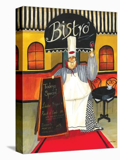 Chef at Bistro-Jennifer Garant-Stretched Canvas