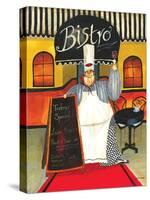 Chef at Bistro-Jennifer Garant-Stretched Canvas