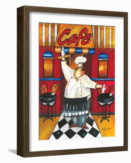 Chef at Café-Jennifer Garant-Framed Premium Giclee Print