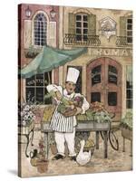 Chef at Market-Betty Whiteaker-Stretched Canvas