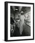 Chef at Work in the Galley of a Baltimore and Ohio Train-null-Framed Photographic Print