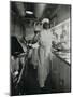 Chef at Work in the Galley of a Baltimore and Ohio Train-null-Mounted Photographic Print