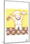 Chef Bon Appetite Text Poster-null-Mounted Poster