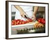 Chef Chopping Tomatoes-Robert Kneschke-Framed Photographic Print