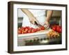 Chef Chopping Tomatoes-Robert Kneschke-Framed Photographic Print