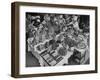 Chef Domenico Giving Final Touch to Magnificent Display of Food on Table at Passeto Restaurant-Alfred Eisenstaedt-Framed Photographic Print