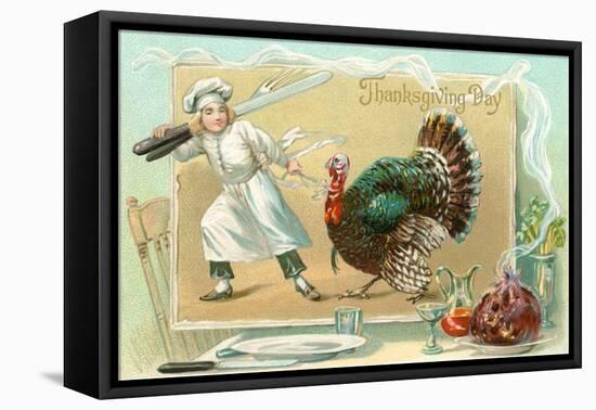 Chef Leading Turkey-null-Framed Stretched Canvas