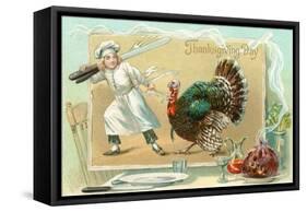 Chef Leading Turkey-null-Framed Stretched Canvas