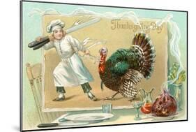 Chef Leading Turkey-null-Mounted Art Print