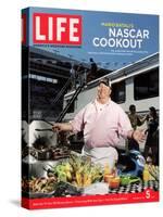 Chef Mario Batali Preparing a NASCAR Cookout at Texas Motor Speedway, May 5, 2006-Brian Finke-Stretched Canvas