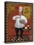 Chef Pasta Master Design-Frank Harris-Stretched Canvas