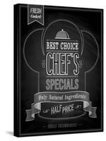 Chef's Specials Poster Chalkboard-avean-Stretched Canvas