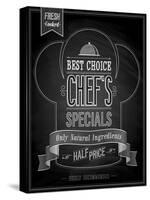Chef's Specials Poster Chalkboard-avean-Stretched Canvas