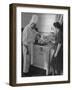 Chef Samuel Otis Cooking Breakfast at the Home of Hughston Mcbain-null-Framed Photographic Print