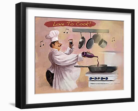 Chef Wine-Frank Harris-Framed Giclee Print