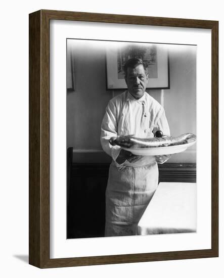Chef with a Lobster-null-Framed Photographic Print